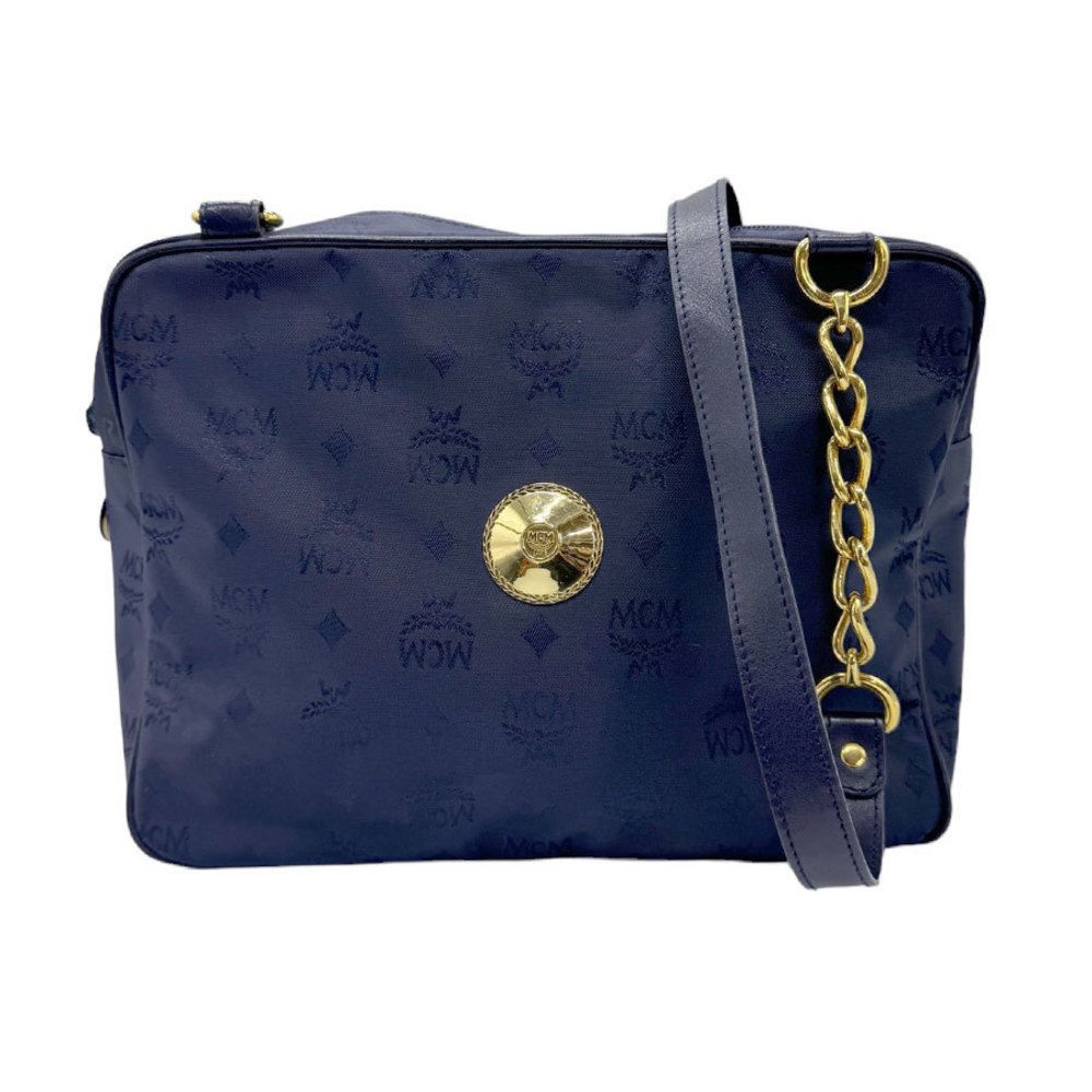 MCM Shoulder Bag Navy Blue - Picture 1 of 5
